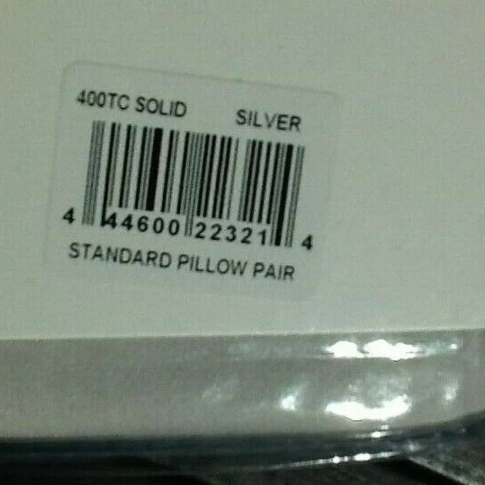 new SILVER Heartland 400 TC 100% Cotton Sateen STANDARD / QUEEN Pillowcases